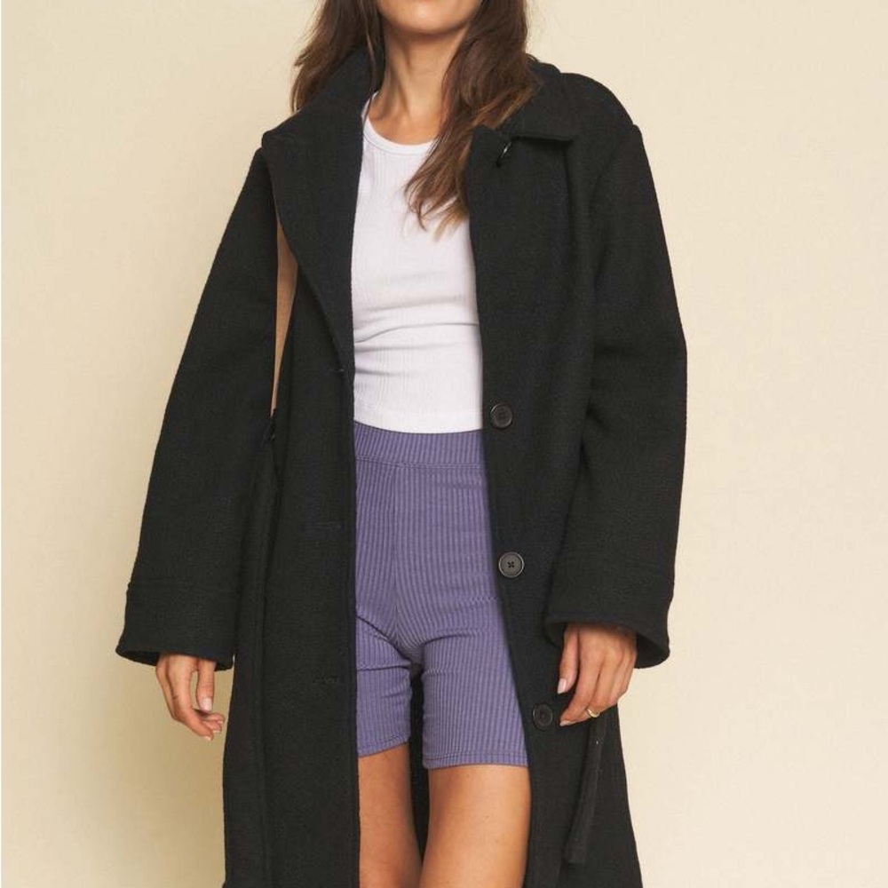 Women's Purple Ribbed Shorts - Picture 2 of 7
